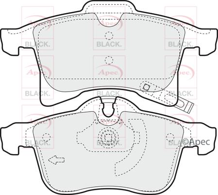 APEC PAD1348B - Kit de plaquettes de frein, frein à disque cwaw.fr