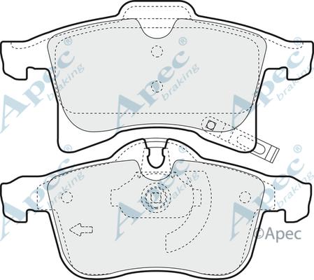 APEC PAD1348 - Kit de plaquettes de frein, frein à disque cwaw.fr