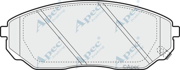 APEC PAD1343 - Kit de plaquettes de frein, frein à disque cwaw.fr