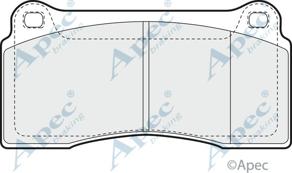 APEC PAD1342 - Kit de plaquettes de frein, frein à disque cwaw.fr