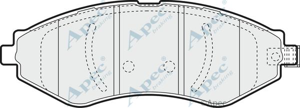 APEC PAD1347 - Kit de plaquettes de frein, frein à disque cwaw.fr