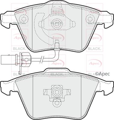 APEC PAD1355B - Kit de plaquettes de frein, frein à disque cwaw.fr