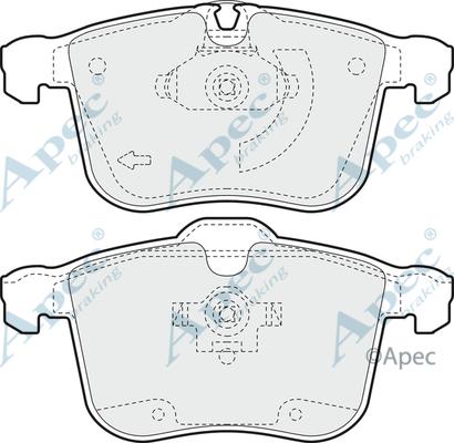 APEC PAD1358 - Kit de plaquettes de frein, frein à disque cwaw.fr