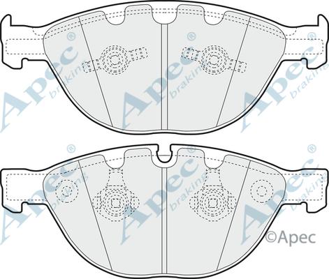 APEC PAD1353 - Kit de plaquettes de frein, frein à disque cwaw.fr