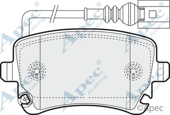 APEC PAD1352 - Kit de plaquettes de frein, frein à disque cwaw.fr