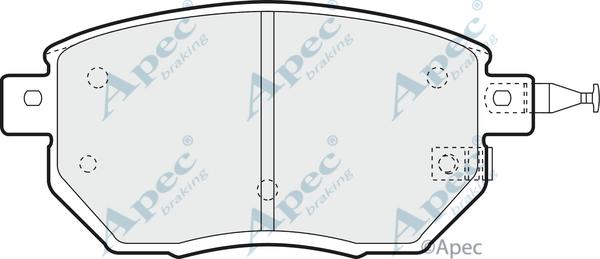 APEC PAD1364 - Kit de plaquettes de frein, frein à disque cwaw.fr