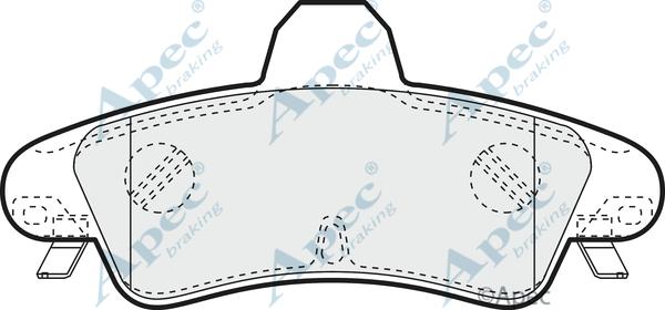 APEC PAD1363 - Kit de plaquettes de frein, frein à disque cwaw.fr