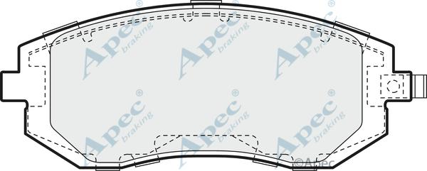 APEC PAD1362 - Kit de plaquettes de frein, frein à disque cwaw.fr