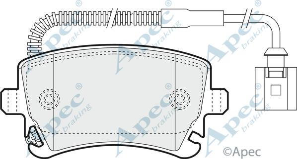 APEC PAD1367 - Kit de plaquettes de frein, frein à disque cwaw.fr