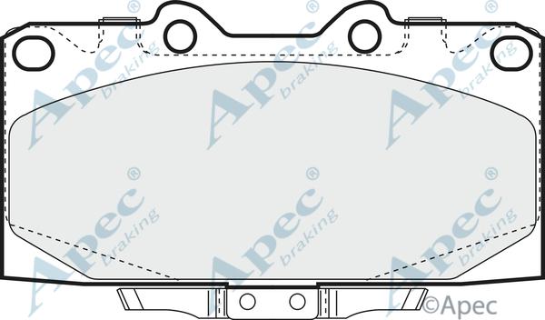 APEC PAD1304 - Kit de plaquettes de frein, frein à disque cwaw.fr