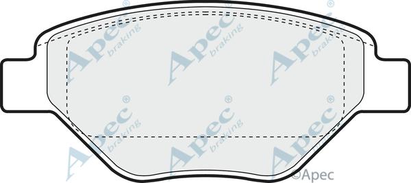 APEC PAD1305 - Kit de plaquettes de frein, frein à disque cwaw.fr