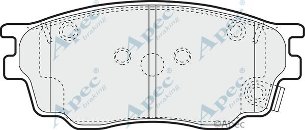 APEC PAD1301 - Kit de plaquettes de frein, frein à disque cwaw.fr