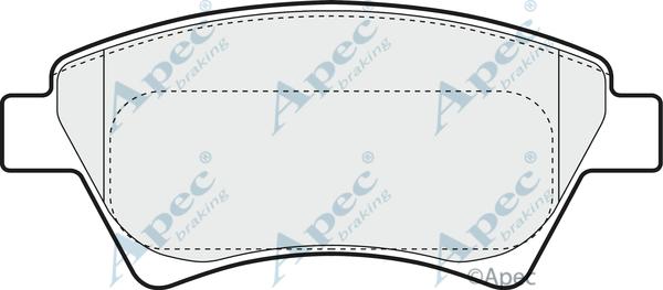 APEC PAD1308 - Kit de plaquettes de frein, frein à disque cwaw.fr