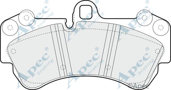 APEC PAD1314 - Kit de plaquettes de frein, frein à disque cwaw.fr