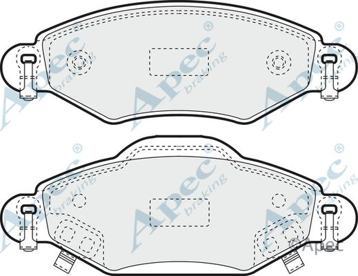 APEC PAD1315 - Kit de plaquettes de frein, frein à disque cwaw.fr