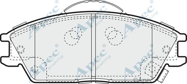 APEC PAD1310 - Kit de plaquettes de frein, frein à disque cwaw.fr