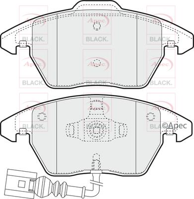 APEC PAD1313B - Kit de plaquettes de frein, frein à disque cwaw.fr