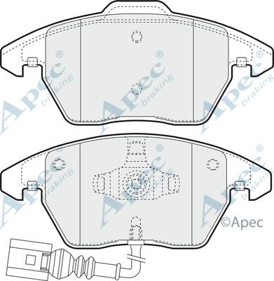 APEC PAD1313 - Kit de plaquettes de frein, frein à disque cwaw.fr