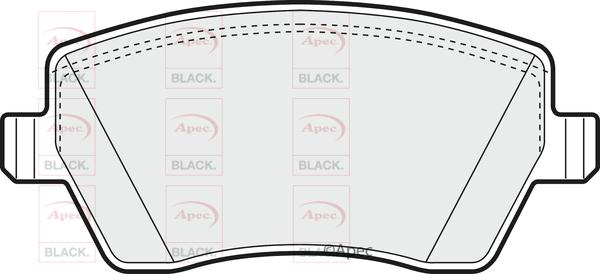 APEC PAD1312B - Kit de plaquettes de frein, frein à disque cwaw.fr