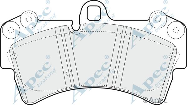 APEC PAD1317 - Kit de plaquettes de frein, frein à disque cwaw.fr