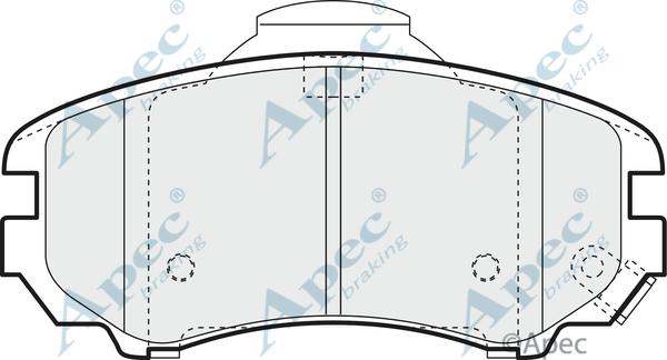 APEC PAD1384 - Kit de plaquettes de frein, frein à disque cwaw.fr