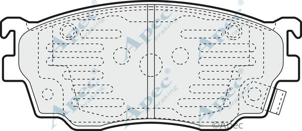 APEC PAD1383 - Kit de plaquettes de frein, frein à disque cwaw.fr