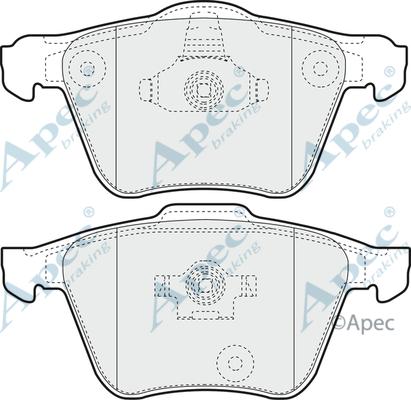 APEC PAD1335 - Kit de plaquettes de frein, frein à disque cwaw.fr