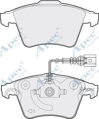 APEC PAD1336 - Kit de plaquettes de frein, frein à disque cwaw.fr