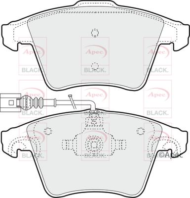 APEC PAD1337B - Kit de plaquettes de frein, frein à disque cwaw.fr