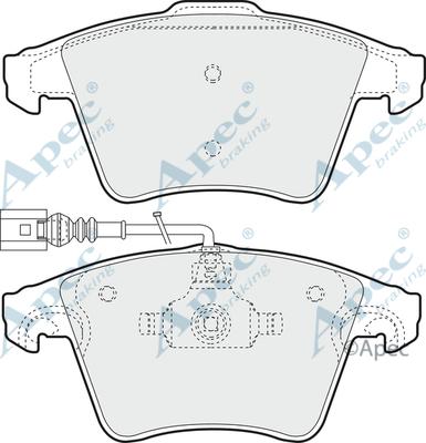 APEC PAD1337 - Kit de plaquettes de frein, frein à disque cwaw.fr