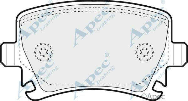 APEC PAD1324 - Kit de plaquettes de frein, frein à disque cwaw.fr