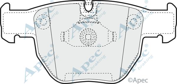 APEC PAD1325 - Kit de plaquettes de frein, frein à disque cwaw.fr