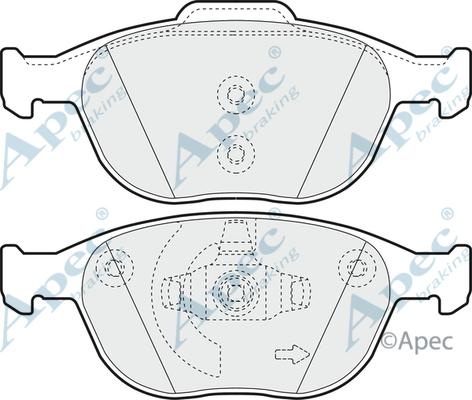 APEC PAD1326 - Kit de plaquettes de frein, frein à disque cwaw.fr