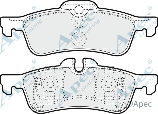 APEC PAD1328 - Kit de plaquettes de frein, frein à disque cwaw.fr