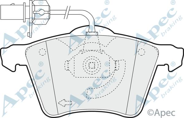 APEC PAD1323 - Kit de plaquettes de frein, frein à disque cwaw.fr