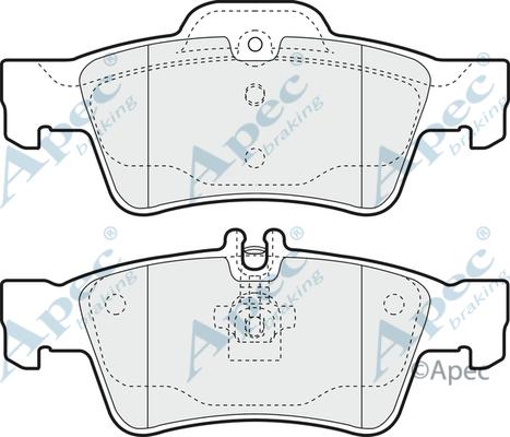 APEC PAD1322 - Kit de plaquettes de frein, frein à disque cwaw.fr