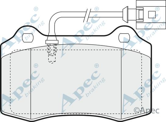 APEC PAD1374 - Kit de plaquettes de frein, frein à disque cwaw.fr