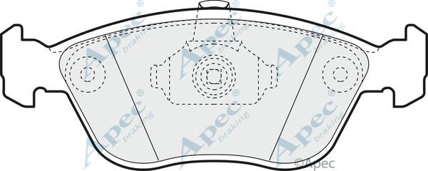 APEC PAD1375 - Kit de plaquettes de frein, frein à disque cwaw.fr