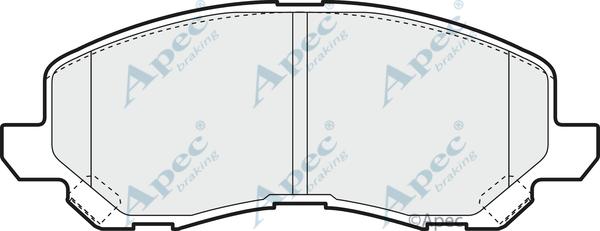 APEC PAD1376 - Kit de plaquettes de frein, frein à disque cwaw.fr