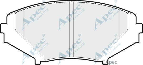 APEC PAD1372 - Kit de plaquettes de frein, frein à disque cwaw.fr