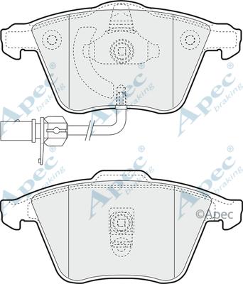 APEC PAD1299 - Kit de plaquettes de frein, frein à disque cwaw.fr