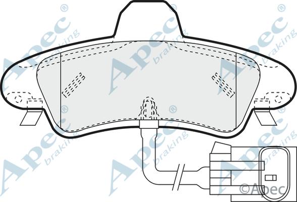 APEC PAD1291 - Kit de plaquettes de frein, frein à disque cwaw.fr