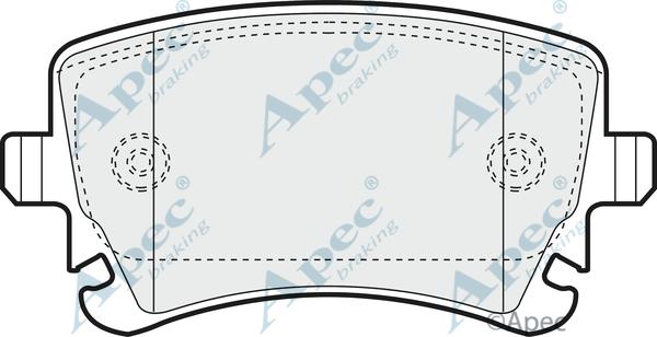 APEC PAD1298 - Kit de plaquettes de frein, frein à disque cwaw.fr