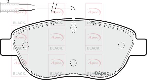 APEC PAD1293B - Kit de plaquettes de frein, frein à disque cwaw.fr