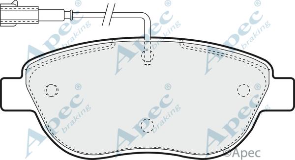 APEC PAD1293 - Kit de plaquettes de frein, frein à disque cwaw.fr