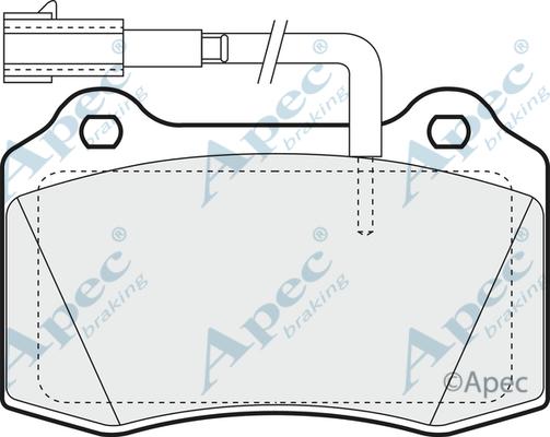 APEC PAD1297 - Kit de plaquettes de frein, frein à disque cwaw.fr