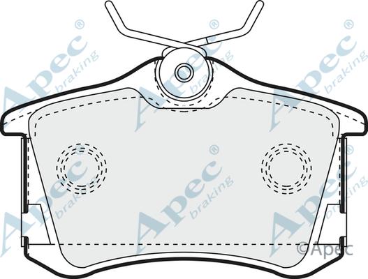 APEC PAD1249 - Kit de plaquettes de frein, frein à disque cwaw.fr