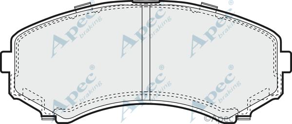 APEC PAD1244 - Kit de plaquettes de frein, frein à disque cwaw.fr