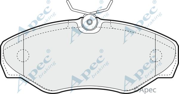 APEC PAD1240 - Kit de plaquettes de frein, frein à disque cwaw.fr