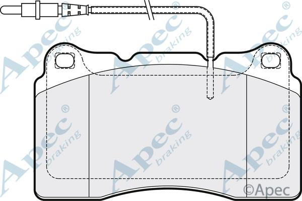 APEC PAD1241 - Kit de plaquettes de frein, frein à disque cwaw.fr